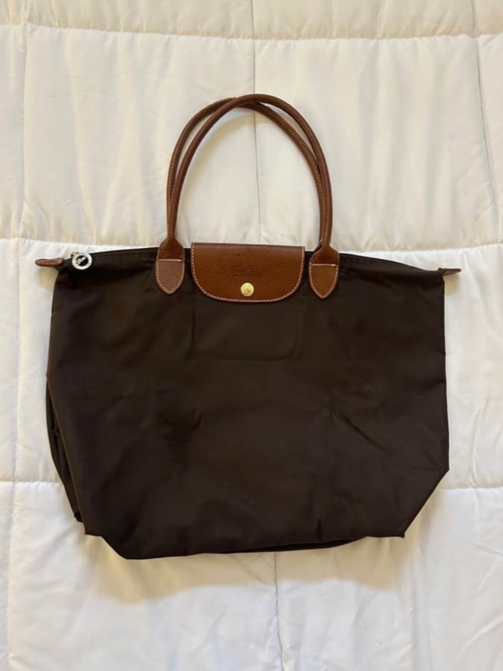 Brown Longchamo Le Pliage Tote Bag